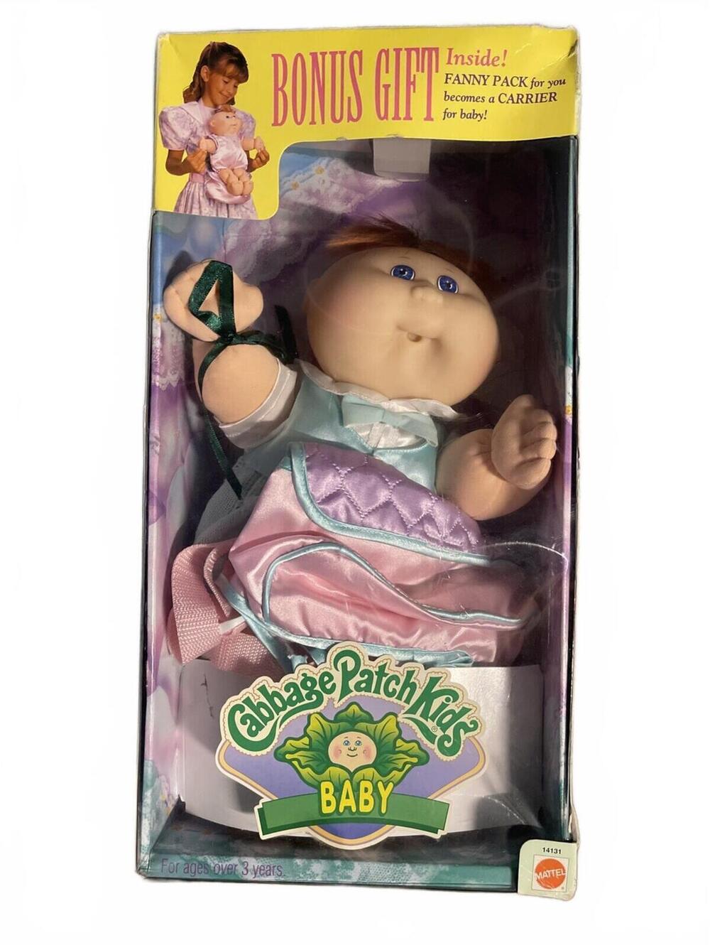 Cabbage patch kids baby boy doll blue eyes hair includes bonus gift